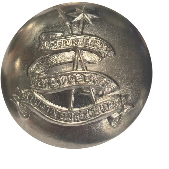 Four (4) Silver Tone Canadian Intelligence Antique Metal Military Coat Buttons - Picture 2 of 3